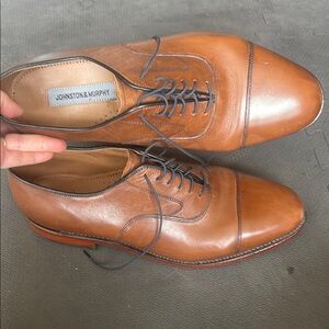 Johnston & Murphy Brown Leather Oxford Shoes